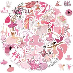 Autocollants De Ballett, 2 X 50 Pièces De Stickers Danse, Cute Stickers Fille, Kawaii Pastel Cartoon Sticker, Imperméable Vinyl Graffiti Autocollant, Pour Notebook Bouteille D'eau Bagages Skateboard - Neuf