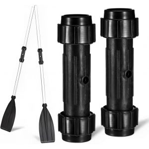 Letnerny-2 Morceaux Paddle Ports Aviron Ports Connexion &Agrave; Vis Partie De Rechange Pour Tuyau Bateau Bateau De P&ecirc;che Kayak Cano&euml; (Noir) - Neuf