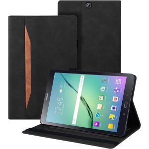 Coque Samsung Galaxy Tab S2 9.7 Pouce (Sm-T810/T815/T815/T819) &Eacute;tui De Cuir Pu Avec Fonction Support Housse De Protection Tablette Pour Samsung Galaxy Tab S2 9.7 Pouce,Noir - Neuf