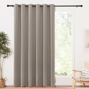 Cauc-Rideau Occultant Thermique - Rideaux De Fen&ecirc;tre Isolant Lumineux Anti Chaleur Bloquer Uni Pour Chambre Tissu Tomb&eacute; Lourd, 200 Largeur Et 210 Cm Hauteur, 1 Pi&egrave;ce, Sable - Neuf