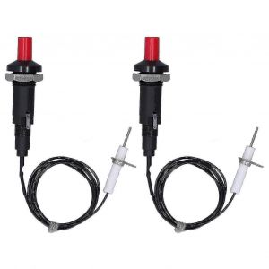 2 pcs allumeur piézoélectrique 1 sur 2 bouton-poussoir avec fil d'aiguille d'allumage 1 mètre d'allumage piézoélectrique pour cheminée four chauffage cuisine - Neuf