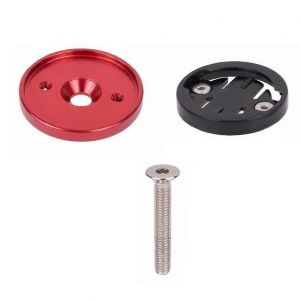 Vtt Vélo De Route Vélo Ordinateur Support Potence Top Cap Chronomètre Support De Montage - Noir Rouge - Neuf