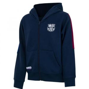 8 Ans - Sweat Zipp&eacute; Capuche Bar&ccedil;a Enfant Gar&ccedil;on - Collection Officielle Fc Barcelone - Neuf