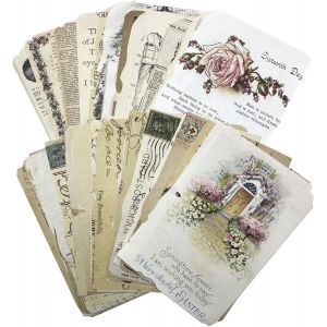 52pcs Scrapbooking Papier D&eacute;coratif Vintage Journaling Scrapbooking Accessoires Craft Kits Junk Journal Pages R&eacute;tro Craft Papier D&eacute;coratif Pour Album Journal Scrapbook Diy Style A - Neuf