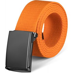 Men's Fabric Belt,Men's Canvas Belt,Adjustable Work Belts Without Hole For Men,Glof Denim Travel Belt For Men Suit,Suitable For All Situations.[E32] - Neuf