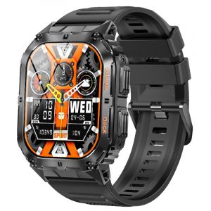 Montre Connect&eacute;e Sportive 1.96' Appels Bluetooth Sant&eacute; Cardio Sommeil Noir Noir YONIS - Neuf