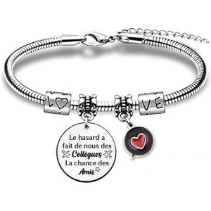 Kal-Meilleure Amie Bangle Pour Femmes Hommes Cadeaux D'anniversaire Bracelets Poignet Collègues Noël Bijoux Appréciation L'amitié Distance Obtention Diplôme Adieu Retraite Pierre Souvenir - Neuf