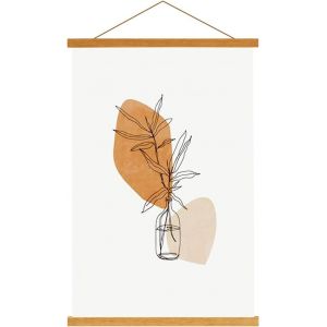 FCHHK-A2 Cadre Poster Magnétique 42 CM, 42x30 42x59 Cadre Photo Aimanté en Bois Naturel pour Affiche Cadre Magnétique Cadre d'affiche Cadre Suspendu Porte-affiches (42cm, Teck) - Neuf