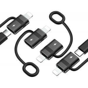 Adaptateur Usb C Vers Lightning Avec Charge Rapide 36W Pd, Adaptateur Usb-C Femelle Vers Lightning Mâle Pour Iphone 14/13/12/11/Ipad/Ipod/Airpods, Pas Pour Audio/Otg, Noir, 4Pièces[Z3235] - Neuf
