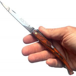 Jexnovashop-Couteau En Bois - 22,00 Cm - Lame En Acier 3cr13mov De 10,00 Cm - Manche En Bois Verni De Stamina &Agrave; 12,00 Cm - Poids 55,00 G - Portabilit&eacute; Et Utilisation Quotidienne - Neuf