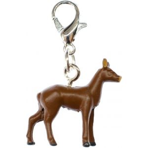 Kal-Pendentif En Forme De Cerf - Marron Faon - 15 Mm - Bijou Tendance Fait Main - Bracelet De Cheville Avec Fermeture Éclair, 15mm, Non Connu - Neuf