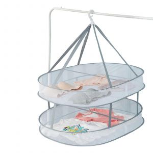 Maille Pliable Grand Chandail de la grille de Séchage pour l'Intérieur 2-Tier - Neuf