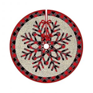 Jupe de sapin de No&euml;l 25-26 avec motifs imprim&eacute;s pour la d&eacute;coration de la maison pendant les f&ecirc;tes - Neuf