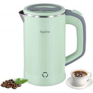 Petite Bouilloire De Voyage De 800Ml, Mini Bouilloire En Acier Inoxydable &Agrave; &Eacute;bullition Rapide De 600W, Protection Contre La Surchauffe, Mini Bouilloire &Eacute;lectrique De Voyage Silencieuse (Vert) - Neuf