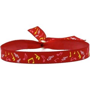 Eryi-Bracelet Homme Et Femme En Tissu Noir Avec Des Notes De Musique. Bracelet Musical, Sans Fermeture Et Réglable. - Neuf
