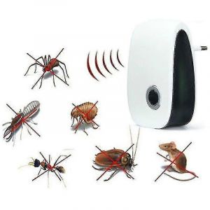 4x puissant insectifuge à ultrasons,répulsif à ultrasons,anti-moustique,insectes,rats,fourmi,cafard,araignées - Neuf