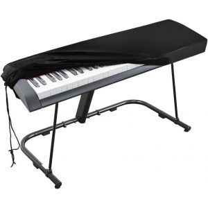 Housse de protection pour piano numérique 61 touches, housse anti-poussière pour clavier électronique Yamaha, Alesis, Casio, Roland, synthétiseur numérique ¿ Velours extensible noir - Neuf