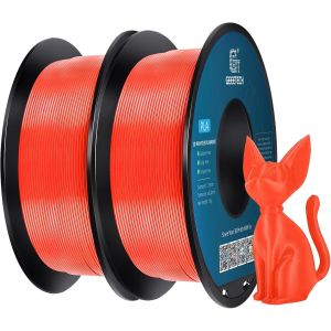 ChenQuanSarl-Filament Pla 1,75Mm 2Kg, Pla Filament Pour Imprimante 3D, Précision Dimensionnelle +/- 0.03 Mm, Total 2Kg, 1Kg Par Bobine,Rouge+Rouge - Neuf