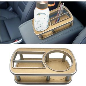 Eryi-Porte-Gobelet D'eau Multifonction Pour Voitures, Support De T&eacute;l&eacute;phone Et Bouteilles De Boisson De Voiture, Abs Organisateur De Rangement De Stockage De Tasse D'eau De V&eacute;hicules(Or) - Neuf