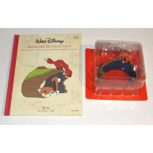 Rox dans Rox et Rouky figurine de collection en resine disney + le livre histoires et secrets N&deg;53 Hachette Disney - - Neuf