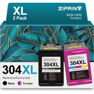 ERYI-Remanufacturées 304 Xl Cartouches Remplacement Pour Cartouches D'Encre Hp 304 Xl Pour Hp Envy 5010 5020 5030 Deskjet 2620 2622 2630 3730 3750 (1Noir/1Couleur) - Neuf