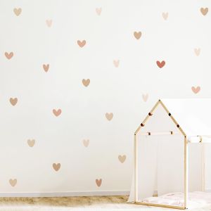 Trahoo-- Sticker Mural Coeur - Coeurs Flottants - 72 Pièces - Décoration Chambre Fille - Autocollant Mural Repositionnable - Stickers Coeurs Enfant - Neuf