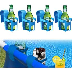 4 Pièces Porte-Gobelet au Bord de la Piscine,Porte Gobelet Piscine Hors Sol,Porte-Gobelet de Piscine,Accessoires Piscine Hors Sol,Accessoire pour Spa,Bar de Piscine - Neuf