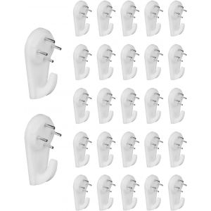 Cheng-50 Pièces Crochet Mural, Crochets Muraux Pour Cadre Photo, Clous Mural Pour Suspendre, Kit De Suspension De Tableaux, Pour Accrocher Des Tableaux, Des Photos, Des Miroirs - Neuf