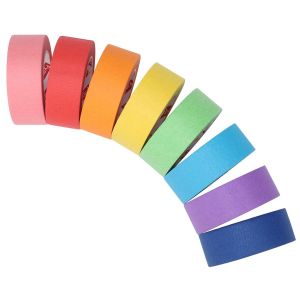 Kalanka-8 Rouleaux Ruban Adh&eacute;sif D&eacute;coratif, 23mm*13m Tape Color&eacute; Ruban De Masquage Peinture Arc-En-Ciel Pour Bricolage, Scrapbooking, Artisanat - Neuf