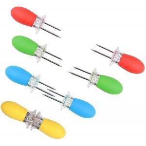 4 Paires De Porte-Maïs Imbriqués En Acier Inoxydable Cobks Twin Prong Sweetcorn - Neuf