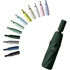 CAP-Voyage Parapluie Pliant de Poche,Compact Automatique Ouverture et Fermeture Résistant au UV,Ultra Léger Soli de Petit Parapluie Enfant Sac à Dos pour Homme et Femme Activités de Plein Air - Neuf