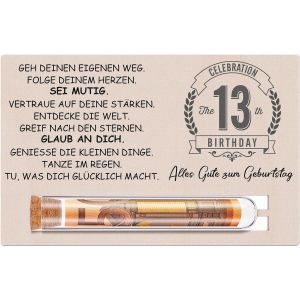 Trahoo-Cadeaux Argent Cadeau De Anniversaire 13 Ans Pour Filles Et Gar&ccedil;ons Coffret Cadeau Contient Carte D'anniversaire En Bois En &Eacute;prouvette Emballage De Bons D'argent - Neuf