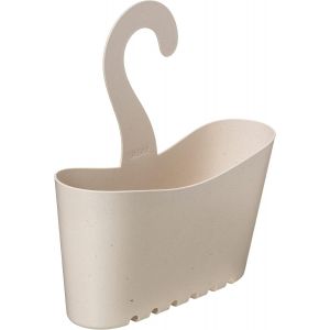 Panier De Douche Avec Crochet De Suspension, Polypropyl&egrave;ne, 100% Mati&egrave;re Recycl&eacute;e, Panier Multifonctionnel, Beige, Dimensions: 25 X 9 X 28 Cm 6608738 - Neuf