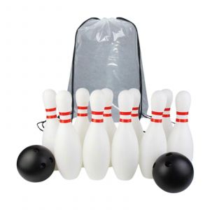 Bowling Jeu De 25 Cm Avec 10 Broches Et 2 Balles Pour L'int&eacute;rieur Et L'ext&eacute;rieur De Plaisir, Inclut Un Sac De Transport - Neuf