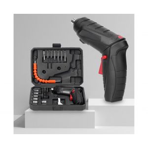 Ensemble de 48 tournevis &eacute;lectriques sans fil avec bo&icirc;te de rangement et accessoires - Neuf