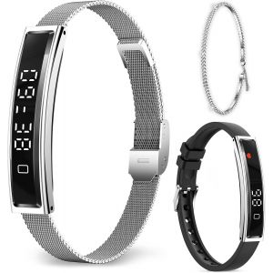 Montre Connect&eacute;e Femme Homme,16.5G Petit &Eacute;cran Podometre Smartband, Surveillance Sommeil/Stress/Rythme Cardiaque/Spo2,12 Modes Sportifs,&Eacute;tanche Fitness Tracker Smartwatch Pour Android Ios - Neuf