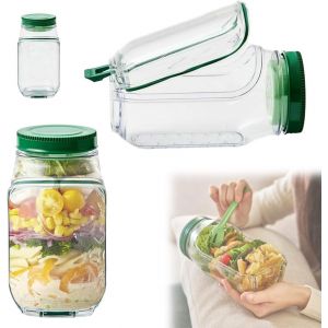 Kalanka-Salad Pod, Dosette &Agrave; Salade Verticale, R&eacute;cipient &Agrave; Salade Portable, R&eacute;cipient &Agrave; Salade Pour Bol, R&eacute;cip-Ient &Agrave; Sal-Ade Vertical, &Eacute;tui &Agrave; Sauce Anti-Fuite, Convient Pour Maison, L'ext&eacute;rieur, Les - Neuf