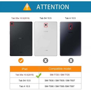 Coque Pour Samsung Galaxy Tab S5e 10.5 Inch Sm-T720/T725 2019 Étui De Protection Case Tablefba-Tte Housse Avec Porte-Pencil Et Réveil/Veille Auto Pour Samsung Galaxy Tab S5e Tablet[Coq9126188] - Neuf