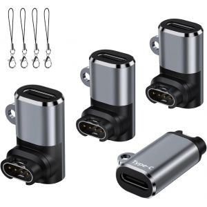 MEVRONISSHOP-Adaptateur C&acirc;ble de Charge USB C vers Garmin Watch 4-Pack,Cordon de Type-C pour Garmin Fenix 8 7 7X 6 Pro Solar,Vivoactive 6 5 4S,Venu 4 3 3S SQ,Forerunner 165/55/970/965/265,Tactix,Inst - Neuf