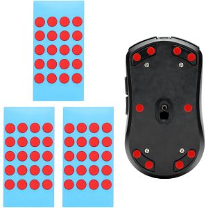 JGD-Set de 60 Patins de Souris Ultra-Rapides en PTFE, Patins Universels avec Bords Arrondis pour Gaming et Bureau, Glisse Parfaite en Rouge, Compatibles avec Tous Les Types de Souris - Neuf