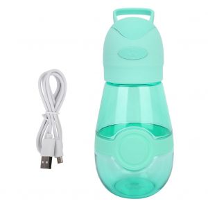 Mini ventilateur d'exterieur portable, bouteille de sport, plage, camping, ete, chargeur USB (vert) - Neuf
