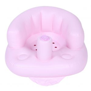 Chaise Multifonctionnelle Pour Bebe, Tabouret De Bain Portable Et Securise, Siege Gonflable Pour Bebe (Rose) - Neuf
