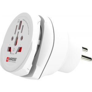 KALANKA-- 1.500231-E | Monde vers UK | Adaptateur de Voyage Combo EU vers UK et Monde vers EU - Tension et Puissance 100V &iquest; 750W / 250V &iquest; 1750W. Max Load 7A. Protection Contre Les Chocs &eacute;lectriques - Neuf