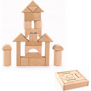 lbgwp60-22 Blocs De Construction En Bois, Blocs De Construction En Bois, Jouets En Bois Haut De Gamme Fabriqu&eacute;s, Jeux De Construction En Bois Pour Enfants - Neuf