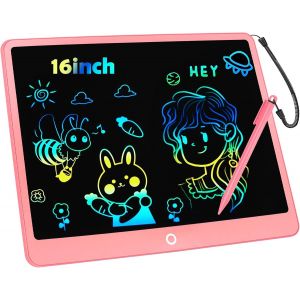 KALANKA-Tablette D'&eacute;criture LCD 16 Pouces, Tablette Dessin Enfant, Tablette Graphique Ardoise Magique Jouets Enfant 3 4 5 6 7 8 9Ans Gar&ccedil;on Fille, &eacute;ducatifs Jouet Cadeaux d'anniversaire de No&euml;l pour - Neuf