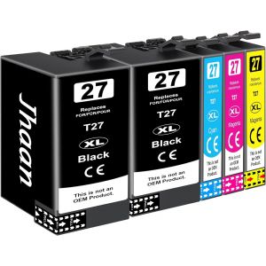 27XL Cartouches d'encre Remplacer pour Epson 27 27XL Compatible avec Epson Workforce WF-7210DTW WF-7710DWF WF-7720DTWF WF-3620DWF WF-3640DTWF WF-7110DTW WF-7610DWF WF-7620DTWF WF-7715DWF(5 Pack) - Neuf