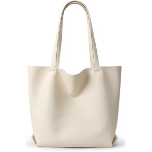 Sac À Main En Cuir Synthétique Pour Femme - Grand Sac De Shopping - Pour L'École, Le Bureau, Le Travail, Les Voyages, Les Excursions, Les Courses[H3029] - Neuf