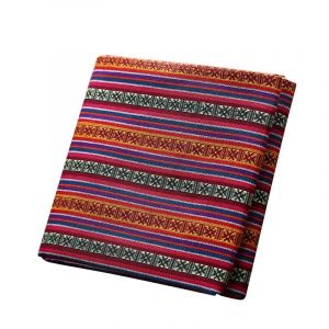 Teramila Style Ethnique Coton Lin Tissu H&ocirc;tel Bar Nappe Oreiller Canap&eacute; Couverture Textile Patchwork Rideau Mat&eacute;riaux D&eacute;coratifs - Type [Mzf-Dm21]-200cm X 150cm - Neuf