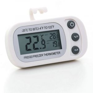 Thermomètre De Réfrigérateur À Écran Lcd, Thermomètre Numérique Étanche Avec Crochet Magnétique (-20 ¿ À 50 ¿) - Neuf