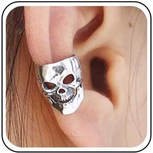 Meimie-Boucles D'oreilles Tête Demort Gothique Boucles D'oreilles Tête De Squelette Boucles D'oreilles À Clip Tête Demort Boucles D'oreilles Non Percées Boucles D'oreilles À Clip Cartilage Boucles - Neuf